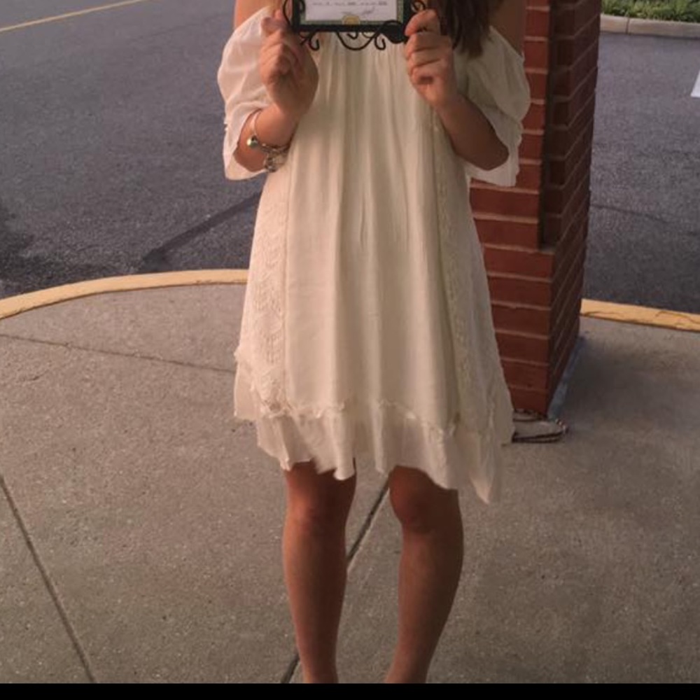 White off the shoulder dress